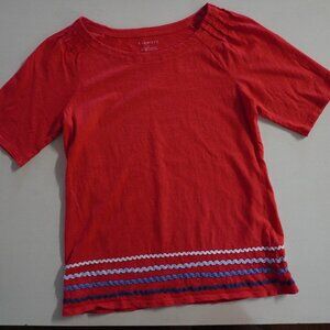 Talbots Short Sleeve Cotton Top